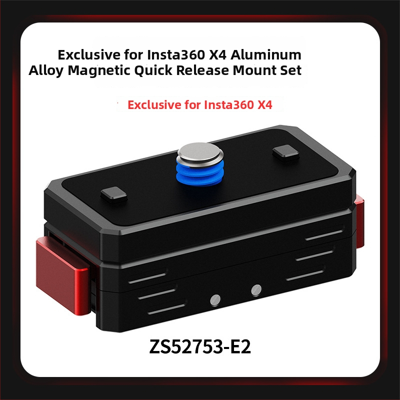 Adaptér základne s rýchlym uvoľnením z hliníkovej zliatiny a silikónovej podložky; magnetický rýchlouzáver; kompatibilný s Insta360 Ace Pro2, Ace, X4/X3/X2 a ďalšími kamerami; podpora tlače OEM loga.