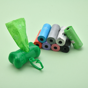 Σετ σακουλών αποβλήτων κατοικίδιων με dispenser και σκουπίστρα σε σχήμα κόκαλου – συνεχόμενος κύλινδρος, πλαστικό, κανονικό πάχος, μη εισαγόμενο