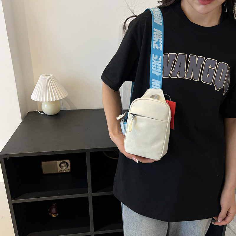 Unisex torbica za telefon u uličnom stilu, kvadratna torbica za nošenje preko ramena, Oxford tkanina, najlon podstava, vertikalno kvadratičnog oblika, zatvarač, jedna naramnica, za svakodnevnu upotrebu