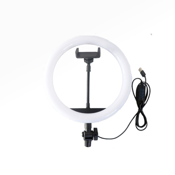 10-инчов светлинен комплект за телефон с настолен държач, LED лампа за снимки и стрийминг, USB захранване 5V, регулирана яркост