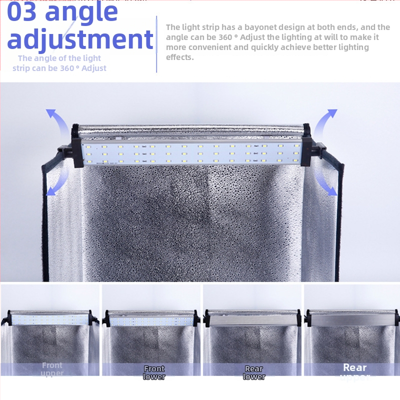 Prijenosna LED rasvjeta za fotografiju (tijelo od aluminijske legure; podesiva jačina)
