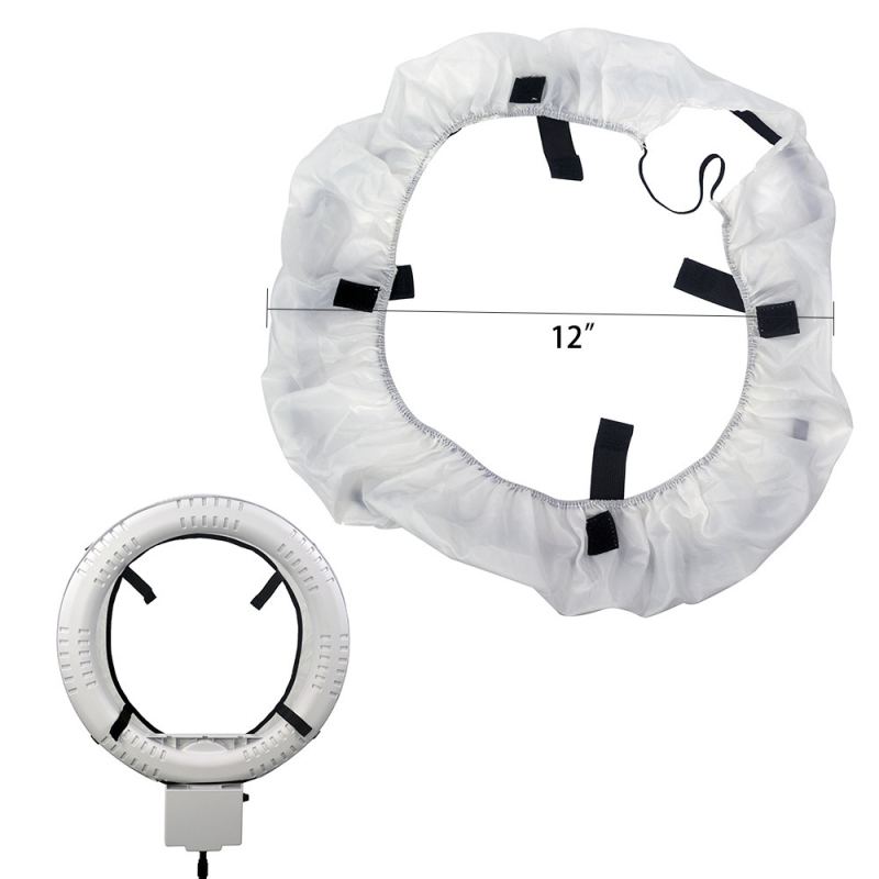 Lampă profesională pentru fotografie în formă de inel; caracteristici cheie: 5500K lumină zile, 220V, 45/70W, fără reglaj al intensității