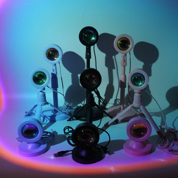 RGB mini saulrieta lampai ar USB barošanu, attālinātu vadību, galda atmosfēras apgaismojums fotografēšanai un tiešraidei