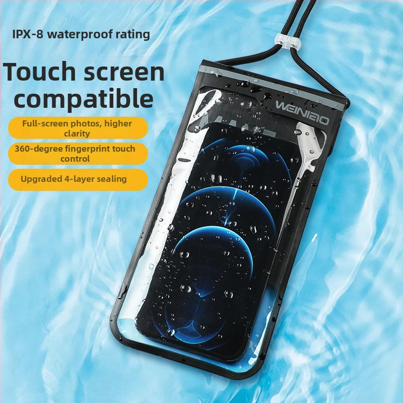 Kültéri vízálló telefon tok PU+TPU, lebegő, érintőképernyő, kompatibilis a legtöbb okosteleffel, úszáshoz, búvárkodáshoz és szabadtéri tevékenységekhez
