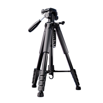 Kameros trikojis su 3D gimbal galva, 4 dalių aliuminio lydinio stovas, apkrova 2–5 kg, maksimali aukštis 188 cm, greito atleidimo plokštelė įtraukta