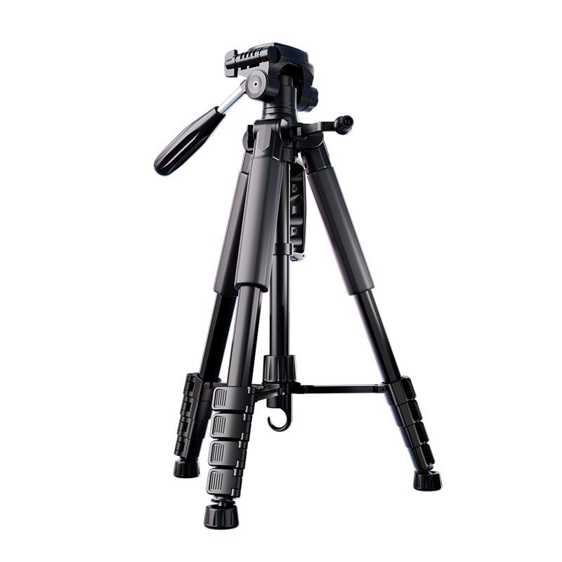 Kameros trikojis su 3D gimbal galva, 4 dalių aliuminio lydinio stovas, apkrova 2–5 kg, maksimali aukštis 188 cm, greito atleidimo plokštelė įtraukta