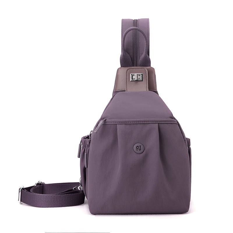 Aotian sokoldalú női táska - kültéri utcai stílus, Oxford anyag, cipzáras zárás, vízpalack zseb, rejtett cipzáras belső zseb