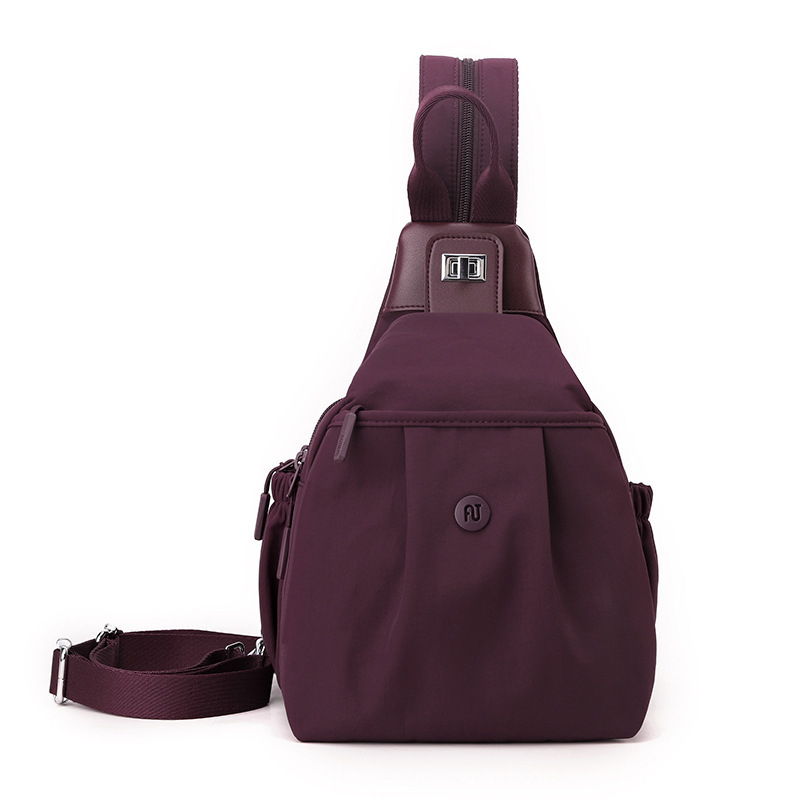 Aotian sokoldalú női táska - kültéri utcai stílus, Oxford anyag, cipzáras zárás, vízpalack zseb, rejtett cipzáras belső zseb