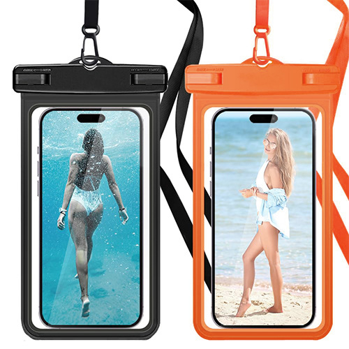 Telefon vízálló tok érintésérzékelős kijelzővel a víz alatti fényképezéshez (PVC+ABS; vízálló anyag; nyomtatott logó: Igen; minden korosztály számára; uniszex)