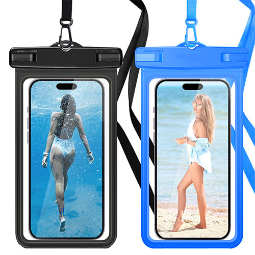 Telefon vízálló tok érintésérzékelős kijelzővel a víz alatti fényképezéshez (PVC+ABS; vízálló anyag; nyomtatott logó: Igen; minden korosztály számára; uniszex)