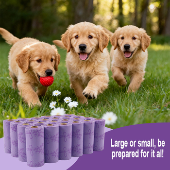 Τσάντες αποβλήτων κατοικίδιων με επίπεδο στόμιο, HDPE+D2W υλικό, παχυσμένες