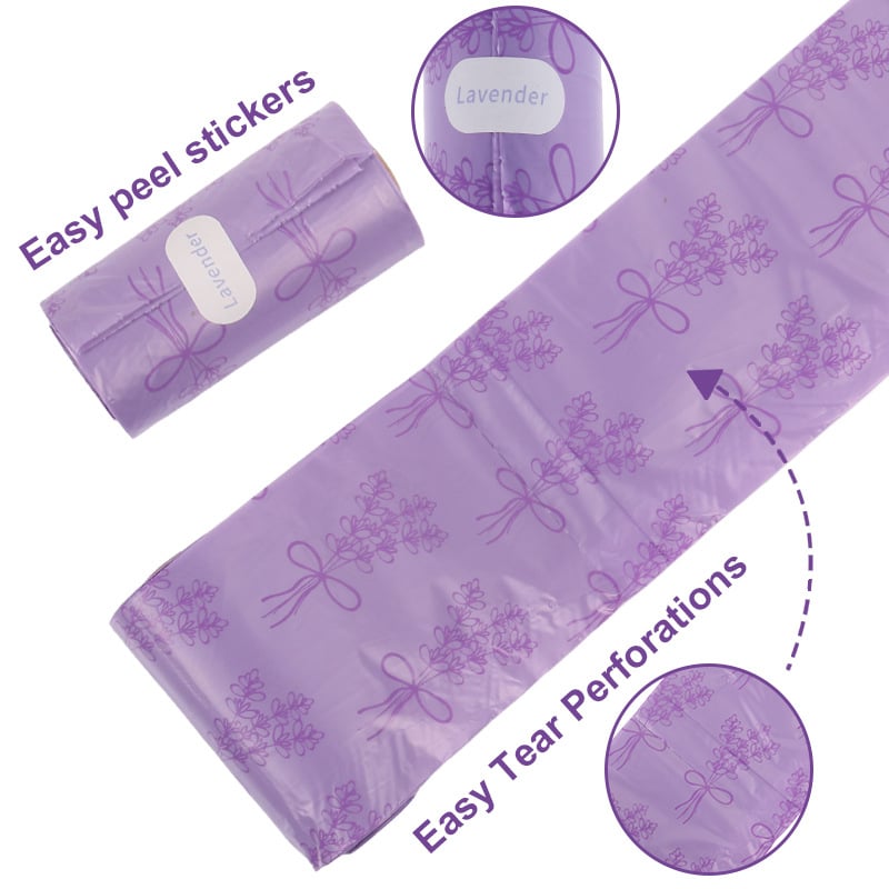 Τσάντες αποβλήτων κατοικίδιων με επίπεδο στόμιο, HDPE+D2W υλικό, παχυσμένες