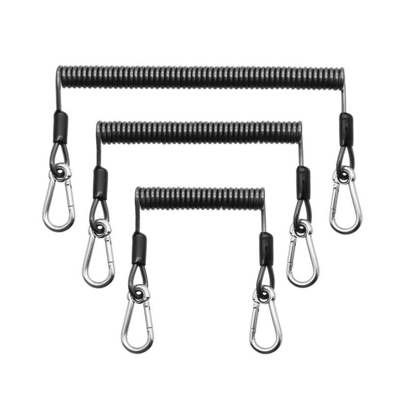 Guangmei Lanyard de siguranță din sârmă de oțel pentru pescuit marin, la stânci și la barcă, cablu anti-pierdere pentru camera de scufundări, lucru la înălțime