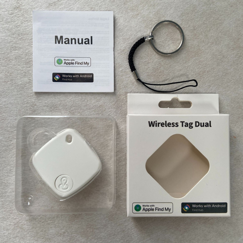 Dualni sustav lokator za iOS i Android, Bluetooth 5.0, tracker za gubitak kućnih ljubimaca i pronalazač predmeta s karabinerom