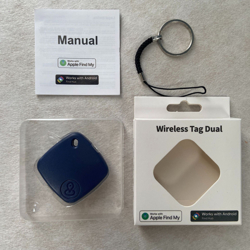 Dualni sustav lokator za iOS i Android, Bluetooth 5.0, tracker za gubitak kućnih ljubimaca i pronalazač predmeta s karabinerom