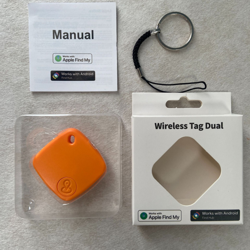 Dualni sustav lokator za iOS i Android, Bluetooth 5.0, tracker za gubitak kućnih ljubimaca i pronalazač predmeta s karabinerom