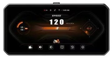 Motociklo DVR su priekinė ir galine kamera, BSD aklųjų zonų įspėjimas, CarPlay ir GPS, 160° matymo kampas, 12.0 MP