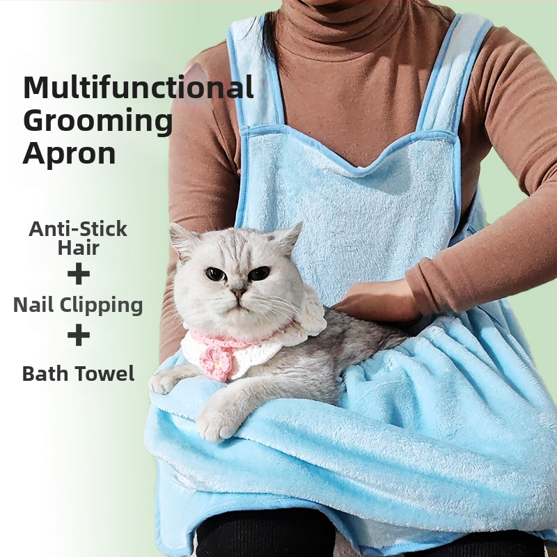 Kaķa apģērbs matu noņemšanai – korālais flīss materiāls, zīmols Meow Meaning