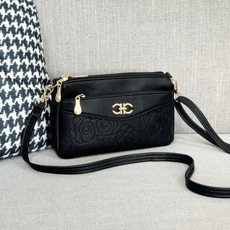 Ženska PU crossbody torba, urbani stil jednostavnosti, horizontalni kvadratni oblik, unutarnje pregrade: džep sa zatvaračem, džep za mobitel, džep za identifikacijsku karticu, laminirani džep, zatvaranje zipom