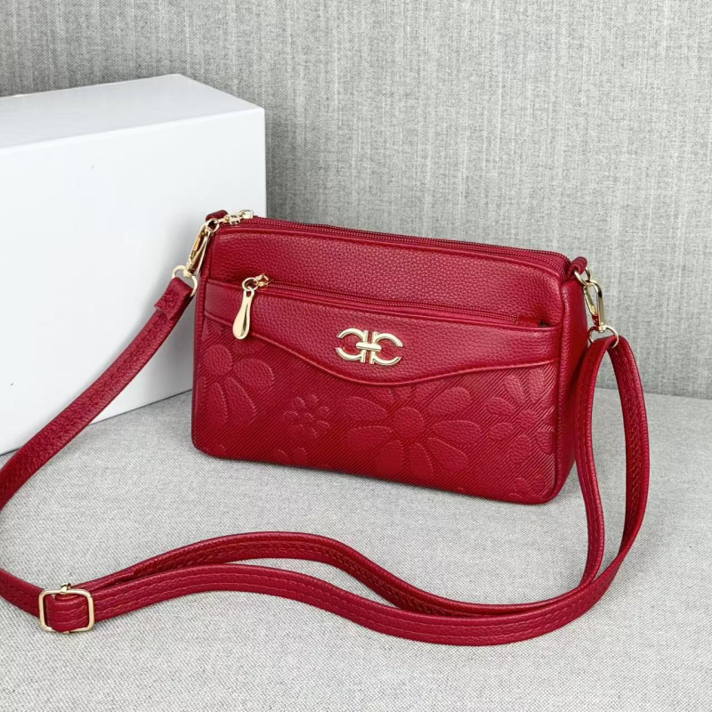 Ženska PU crossbody torba, urbani stil jednostavnosti, horizontalni kvadratni oblik, unutarnje pregrade: džep sa zatvaračem, džep za mobitel, džep za identifikacijsku karticu, laminirani džep, zatvaranje zipom