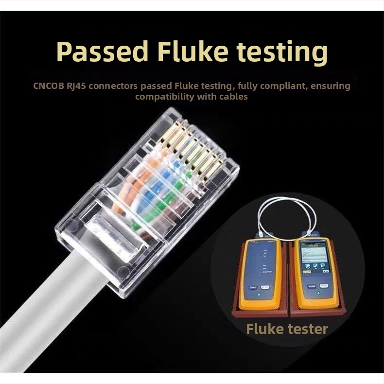 RJ45 konektor s 8 vodičmi z čistého meďe, zlaté kontakty, kompatibilný Cat5e/Cat6, vysokorýchlostný prenos