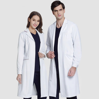 Set unisex de uniformă medicală, top cu mânecă 3/4 și guler de blană, pantaloni capri, țesătură chenille cu spandex, protecție împotriva radiațiilor