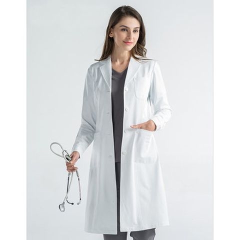 Set unisex de uniformă medicală, top cu mânecă 3/4 și guler de blană, pantaloni capri, țesătură chenille cu spandex, protecție împotriva radiațiilor