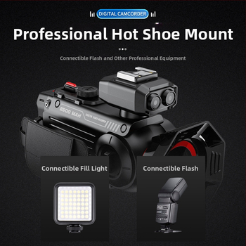 Viskas viename 4K WiFi kamera su 50x optiniu priartinimu, CMOS jutiklis, 3,0 colių LCD