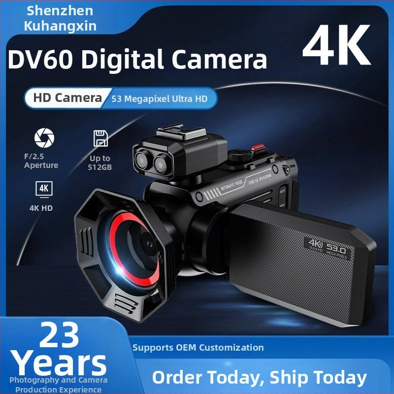 Viskas viename 4K WiFi kamera su 50x optiniu priartinimu, CMOS jutiklis, 3,0 colių LCD