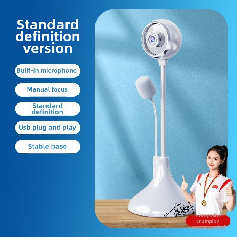 HD webkamera datoram, 720p, USB 2.0 bez draiveriem, iebūvēts mikrofons, platleņķa objektīvs