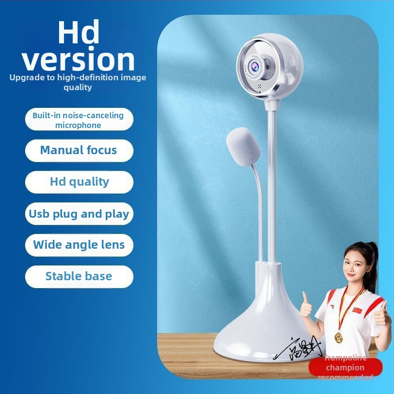 HD webkamera datoram, 720p, USB 2.0 bez draiveriem, iebūvēts mikrofons, platleņķa objektīvs