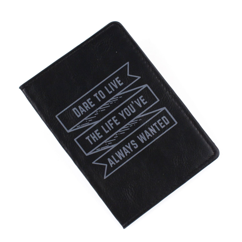 Holder pentru pașaport și documente din piele PU, model litere – ultra-ușor, rezistent la apă, anti-furt, pentru deplasări zilnice de afaceri