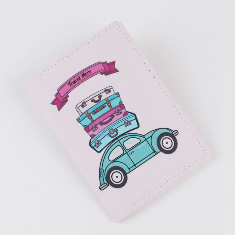 Holder pentru pașaport și documente din piele PU, model litere – ultra-ușor, rezistent la apă, anti-furt, pentru deplasări zilnice de afaceri