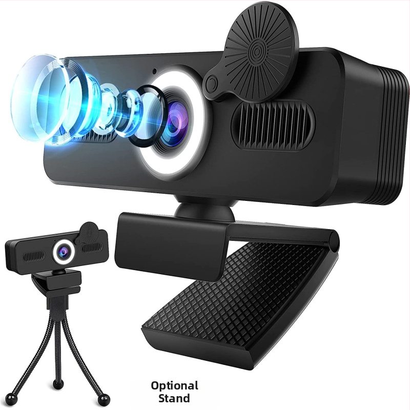 4K USB tīmekļa kamera konferencēm, 3840x2160, 30fps, automātiska fokusa, iebūvēts mikrofons, bez draiveriem.