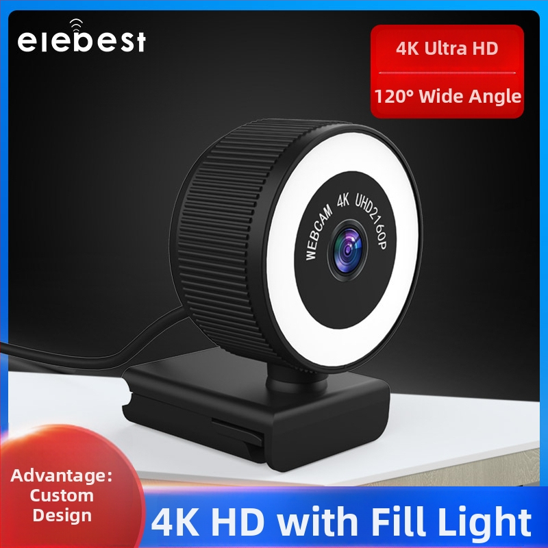 4K USB tīmekļa kamera konferencēm, 3840x2160, 30fps, automātiska fokusa, iebūvēts mikrofons, bez draiveriem.