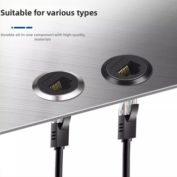 Apaļš C formas Cat5e tīkla pagarinājuma kabelis ar RJ45 savienotāju, 8 vara vadus