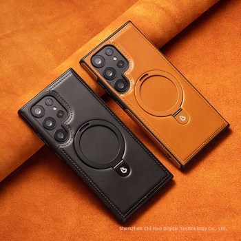 Samsung Galaxy S25 Ultra / S24 / S23 – puzdro z umelej kože s magnetickým stojanom, proti nárazom, protišmykové, prachuvzdorné