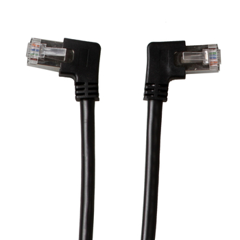 Ruilianpu 10Gbps RJ-45 derékszögű, kettős könyök hálózati kábel, kompatibil Cat5–Cat8