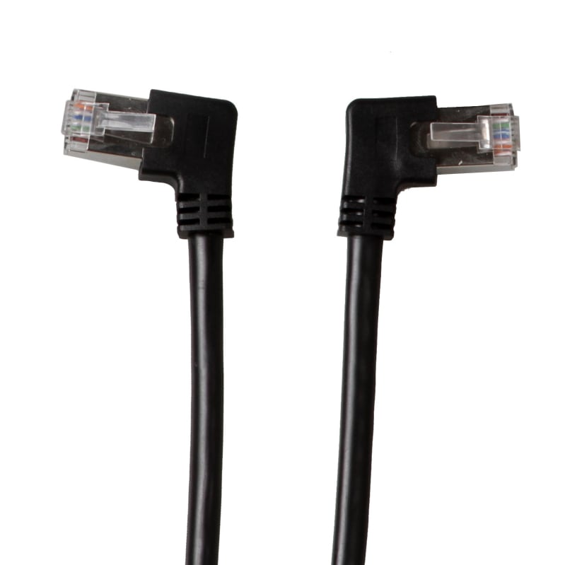 Ruilianpu 10Gbps RJ-45 derékszögű, kettős könyök hálózati kábel, kompatibil Cat5–Cat8