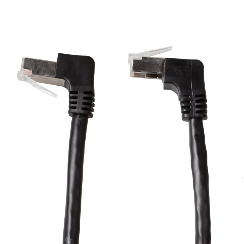 Ruilianpu 10Gbps RJ-45 derékszögű, kettős könyök hálózati kábel, kompatibil Cat5–Cat8