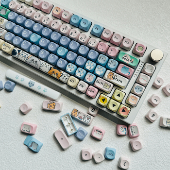 Σετ καπακιών PBT για μηχανικό πληκτρολόγιο, 123 πλήκτρα, πενταπλευρή θερμική μεταφορά, γενική συμβατότητα