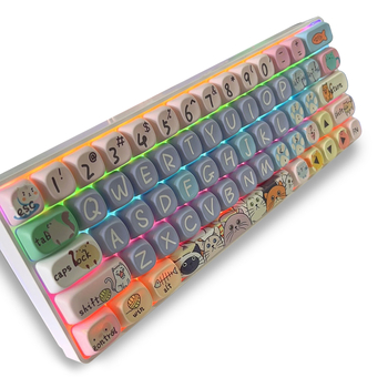 Σετ καπακιών PBT για μηχανικό πληκτρολόγιο, 123 πλήκτρα, πενταπλευρή θερμική μεταφορά, γενική συμβατότητα