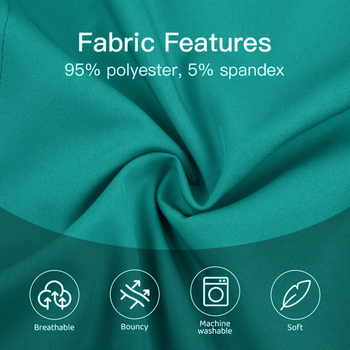 Женски медицински комплект за облекло (горна и долна част отделно) — влагоотводящ полиестер-еластан, къси ръкави, V-образно деколте, за болнична служба