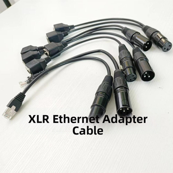 DMX512 XLR uz RJ45 adapteris skatuves apgaismojumam – triju vadītāju kabelis, iekšējai lietošanai, 100–220V