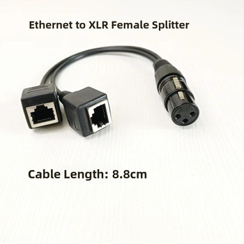 DMX512 XLR uz RJ45 adapteris skatuves apgaismojumam – triju vadītāju kabelis, iekšējai lietošanai, 100–220V