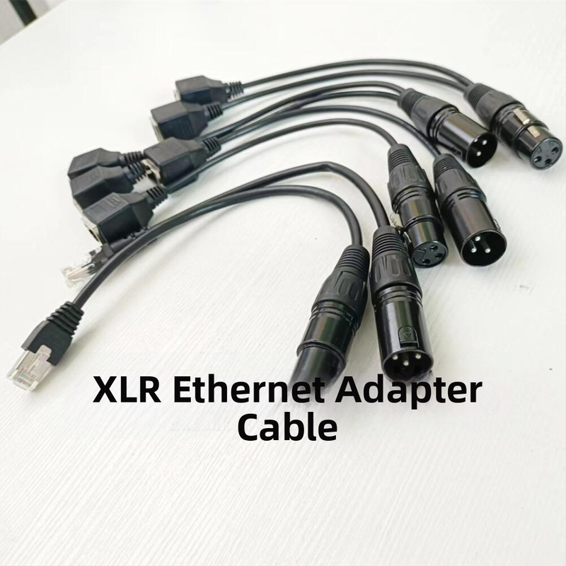 DMX512 XLR uz RJ45 adapteris skatuves apgaismojumam – triju vadītāju kabelis, iekšējai lietošanai, 100–220V