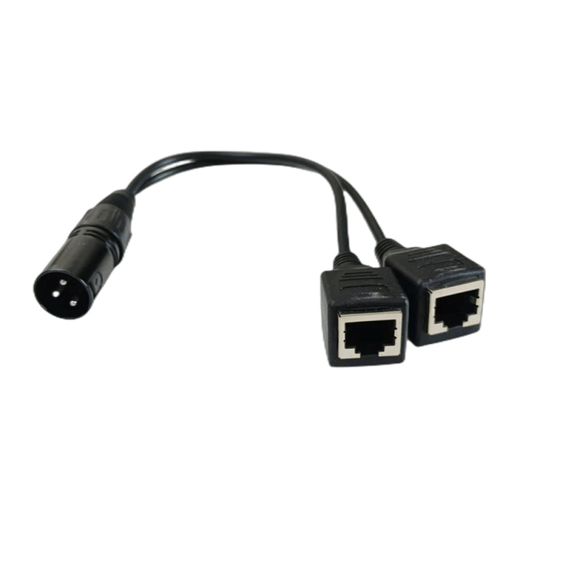 DMX512 XLR uz RJ45 adapteris skatuves apgaismojumam – triju vadītāju kabelis, iekšējai lietošanai, 100–220V