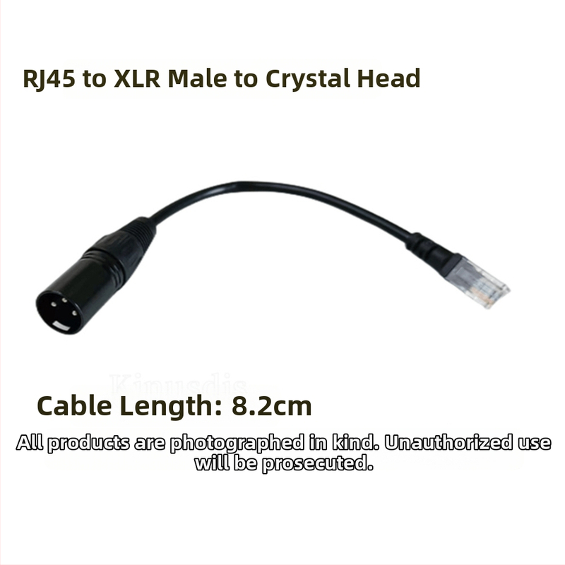 DMX512 XLR uz RJ45 adapteris skatuves apgaismojumam – triju vadītāju kabelis, iekšējai lietošanai, 100–220V