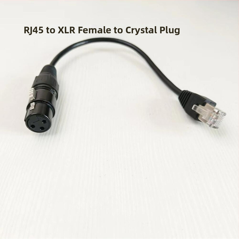 DMX512 XLR uz RJ45 adapteris skatuves apgaismojumam – triju vadītāju kabelis, iekšējai lietošanai, 100–220V