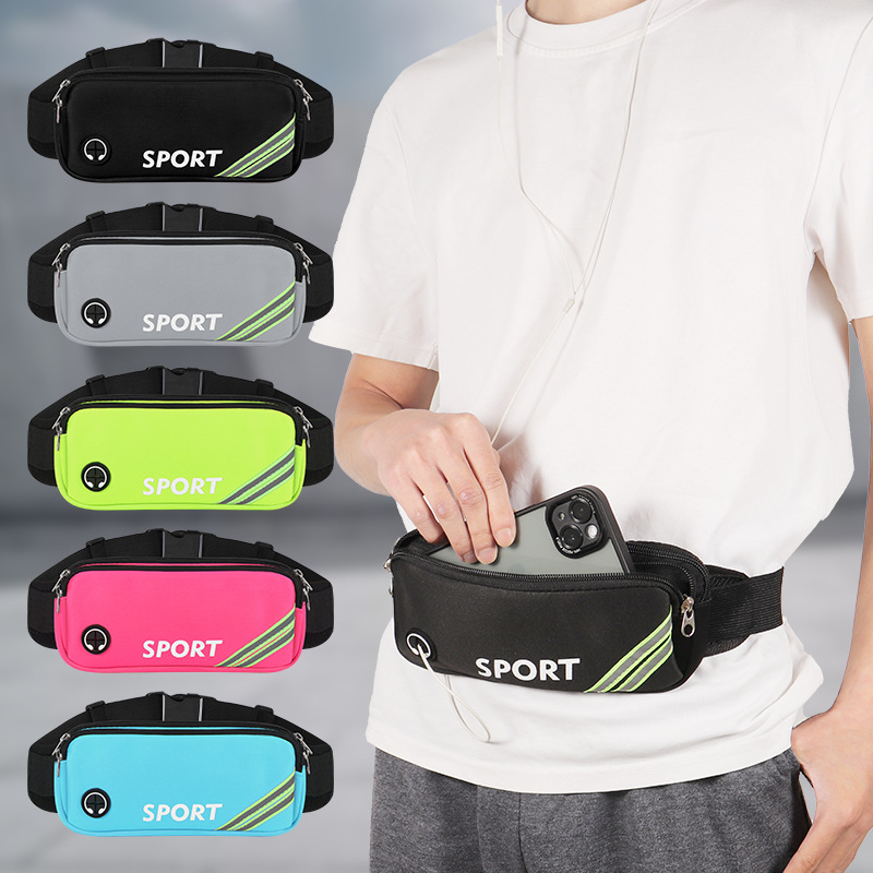 Sportska torba oko struka za trčanje i vožnju biciklom - Unisex, vodootporna, ultra lagana, protiv krađe, poliester